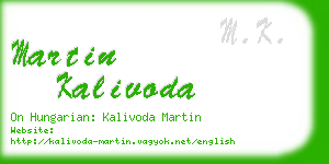 martin kalivoda business card